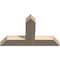 Ekena Millwork Portland Smooth Timber Gable Bracket, Douglas Fir, 36"W x 23"H x 3 1/2"D x 5 1/2"F, 15/12 Pitch GBW036X23X0406POR00SDF - alternate 2